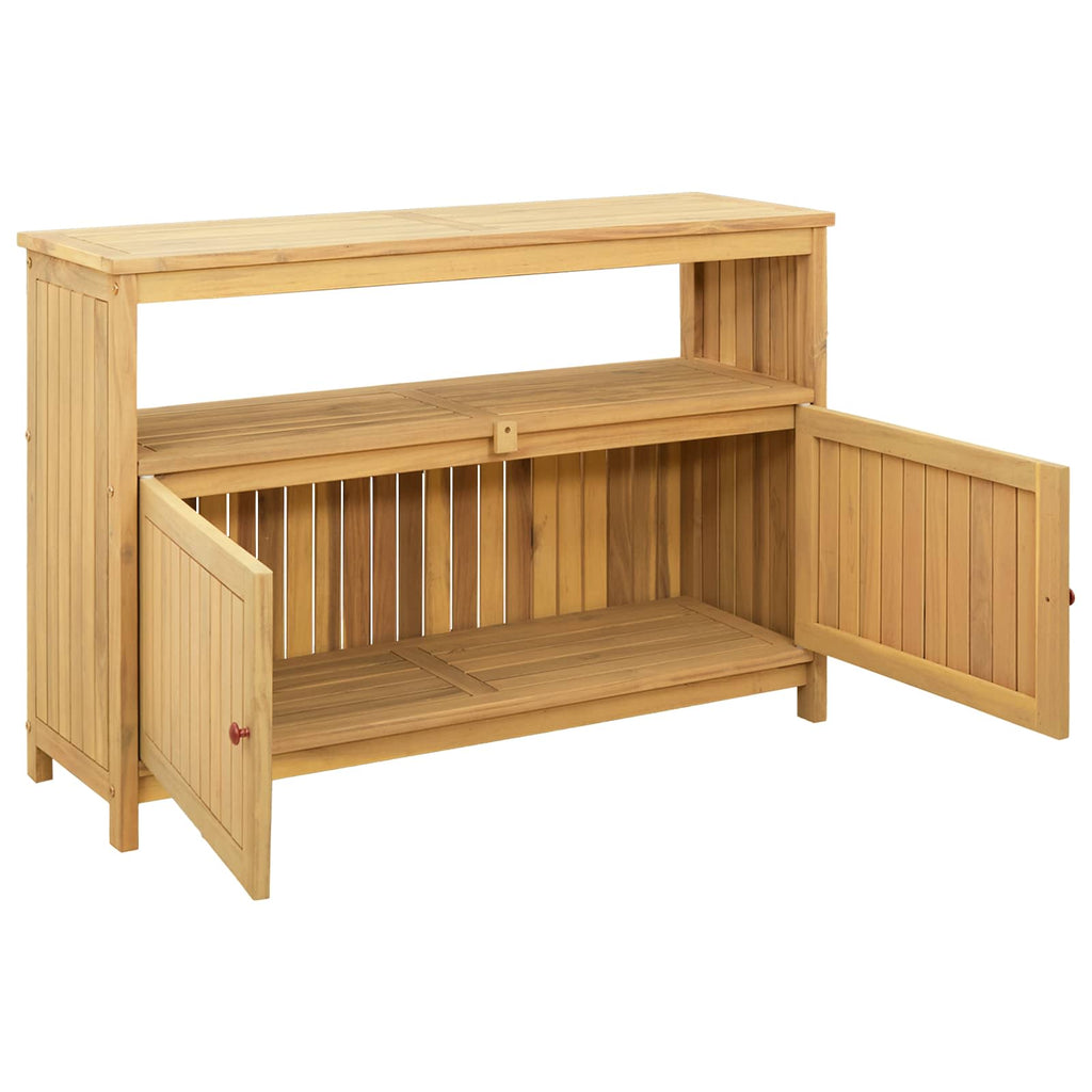 Mesa consola de jardín Acacia clara 110 x 35 x 75 cm