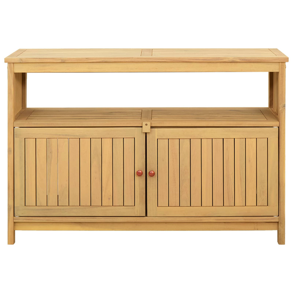 Mesa consola de jardín Acacia clara 110 x 35 x 75 cm