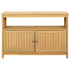 Mesa consola de jardín Acacia clara 110 x 35 x 75 cm