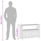 Mesa consola de jardín Acacia clara 110 x 35 x 75 cm