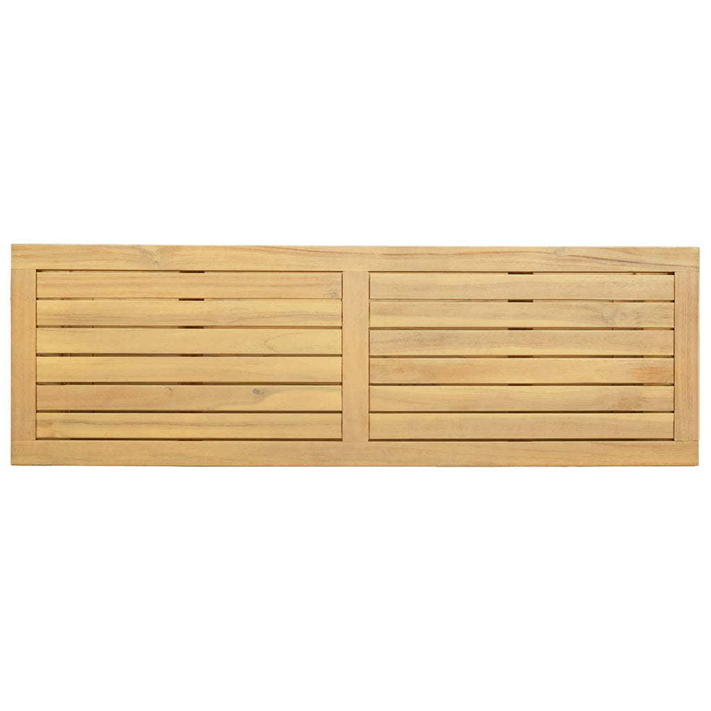 Mesa consola de jardín Acacia clara 110 x 35 x 75 cm