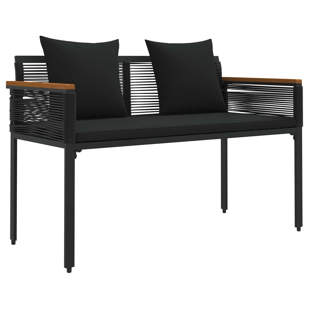 Juego de muebles de exterior 4 pcs Negro ratán sintético