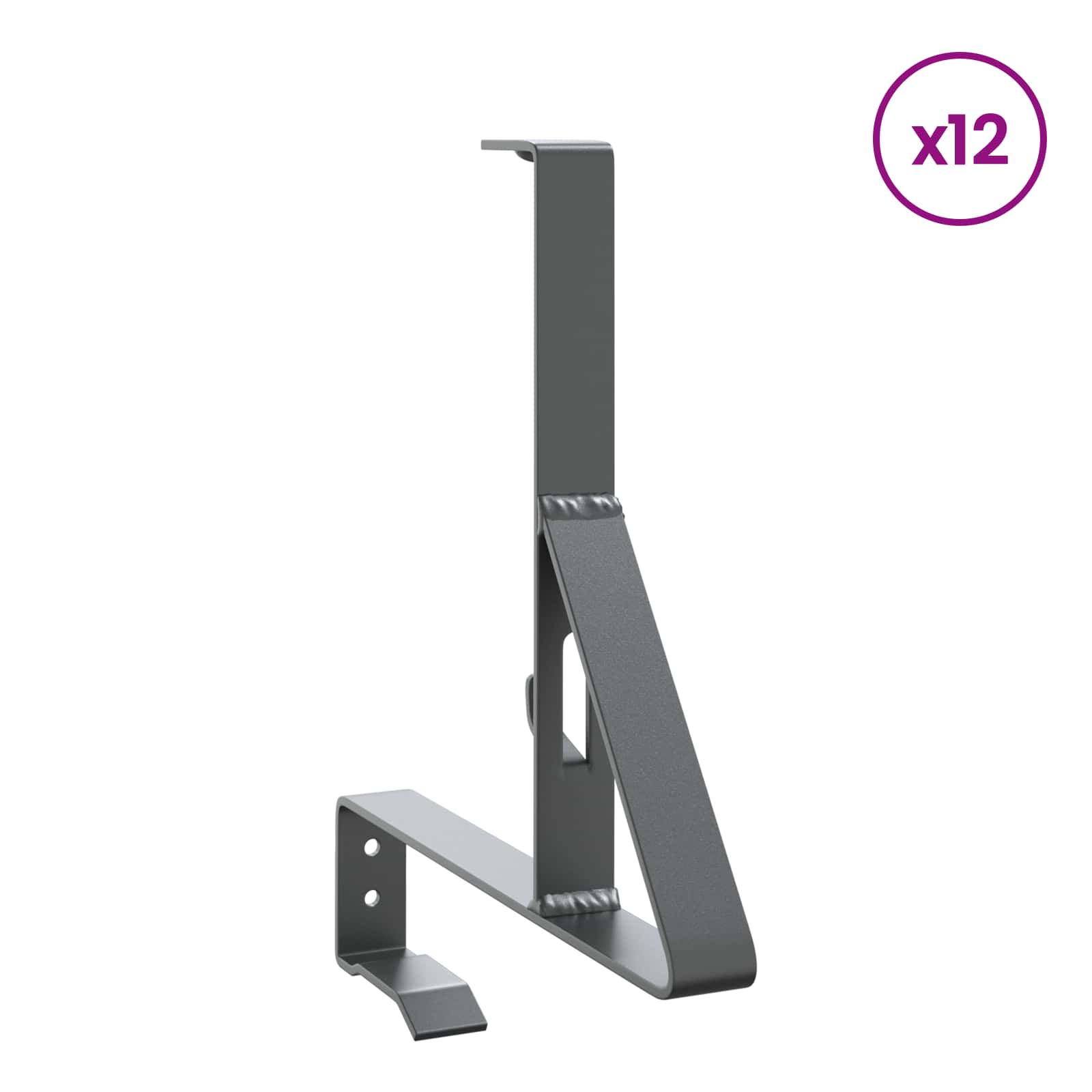 Soporte para Guardia de Nieve 12 pcs Antracita Acero