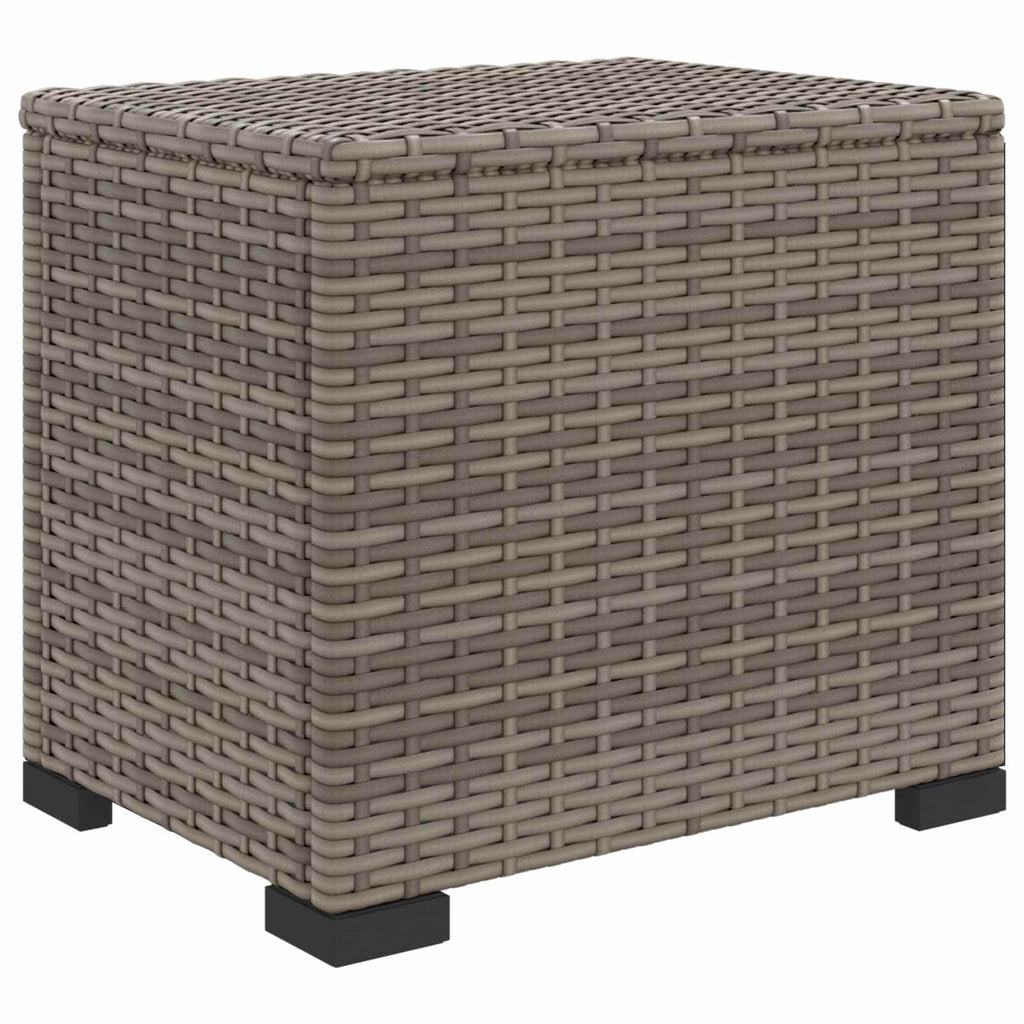 Puf de Jardín con Cojín 2 pcs Gris ratán sintético