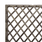 Garden Planter with Trellis Grey 35 x 30 x 135 cm