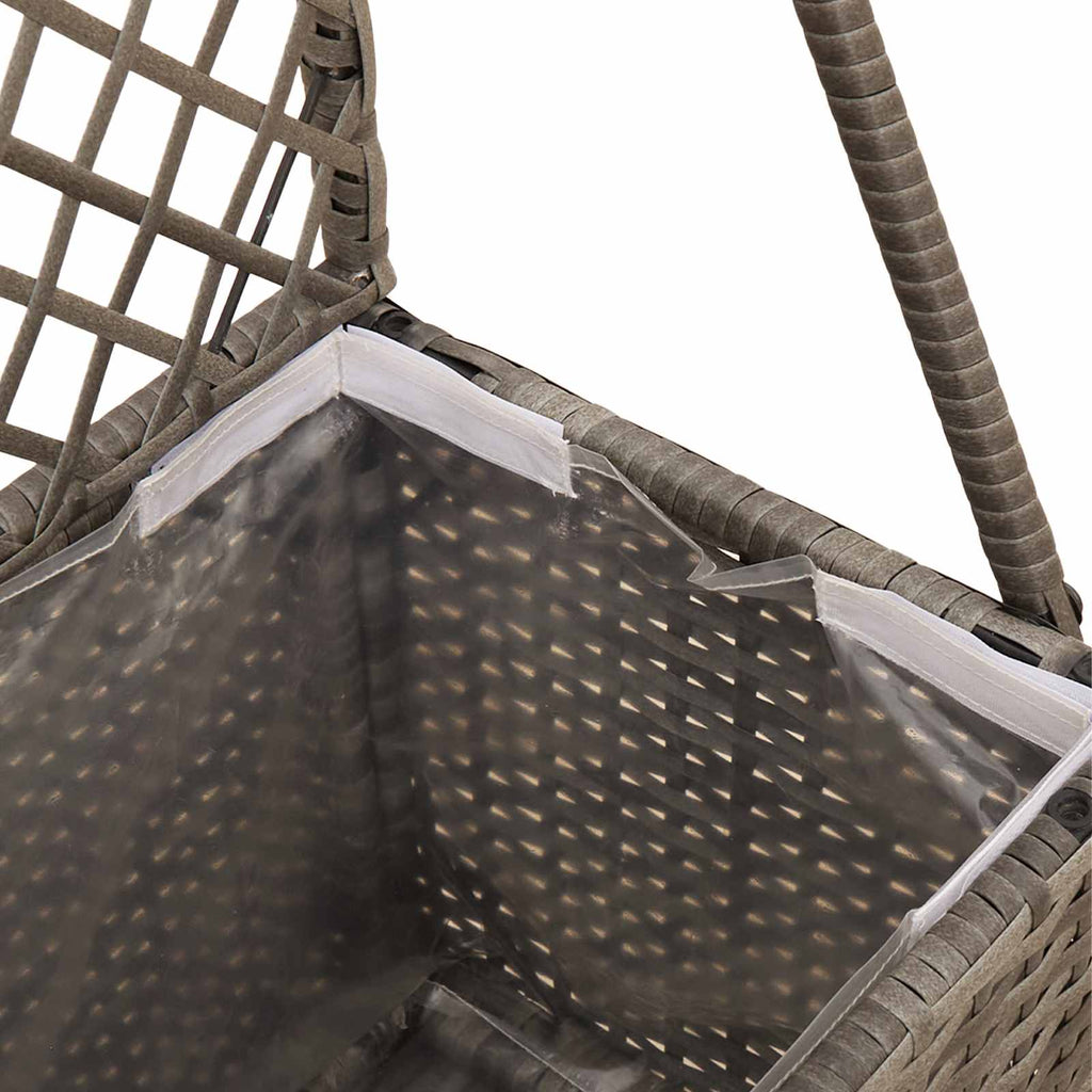 Garden Planter with Trellis Grey 35 x 30 x 135 cm