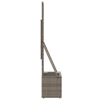 Garden Planter with Trellis Grey 35 x 30 x 135 cm