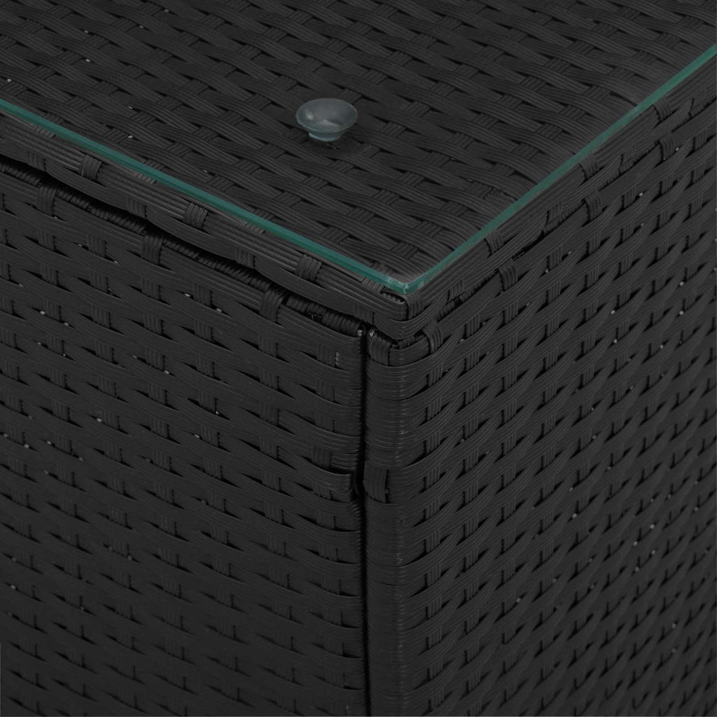 Mesa lateral Negro ratán sintético