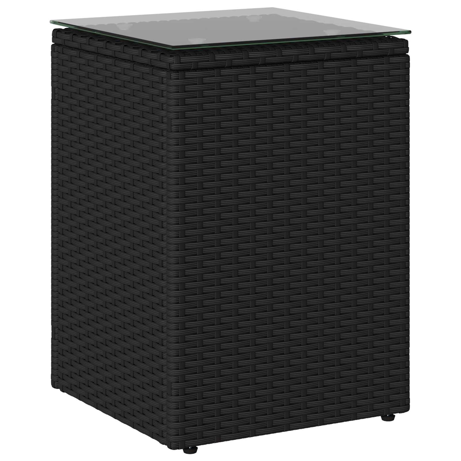 Mesa lateral Negro ratán sintético
