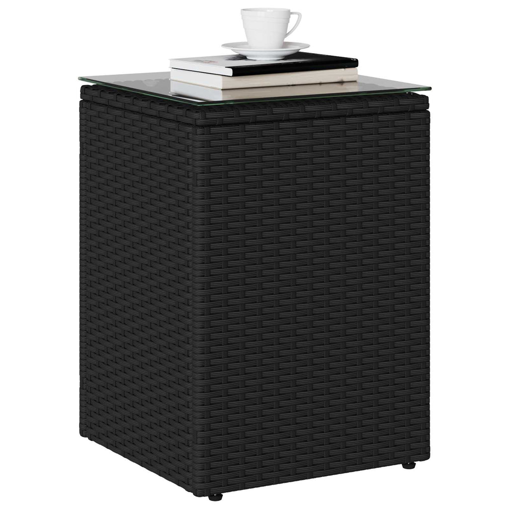 Mesa lateral Negro ratán sintético