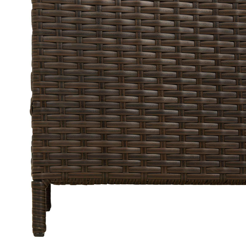 Cesta de Basura Exterior Marrón 40 x 40 x 80 cm ratán sintético