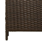 Cesta de Basura Exterior Marrón 40 x 40 x 80 cm ratán sintético