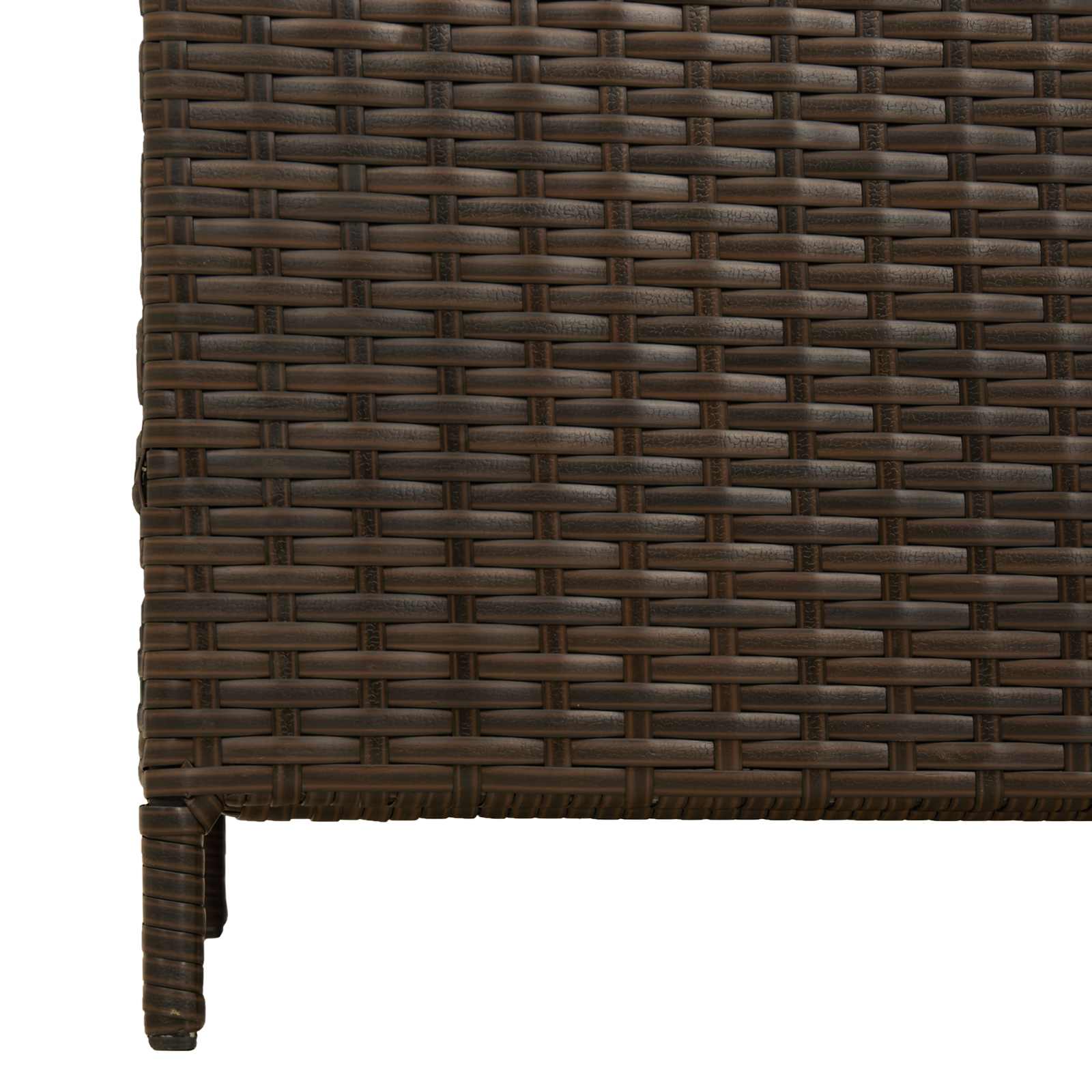 Cesta de Basura Exterior Marrón 40 x 40 x 80 cm ratán sintético