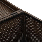 Cesta de Basura Exterior Marrón 40 x 40 x 80 cm ratán sintético