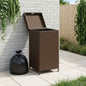 Cesta de Basura Exterior Marrón 40 x 40 x 80 cm ratán sintético