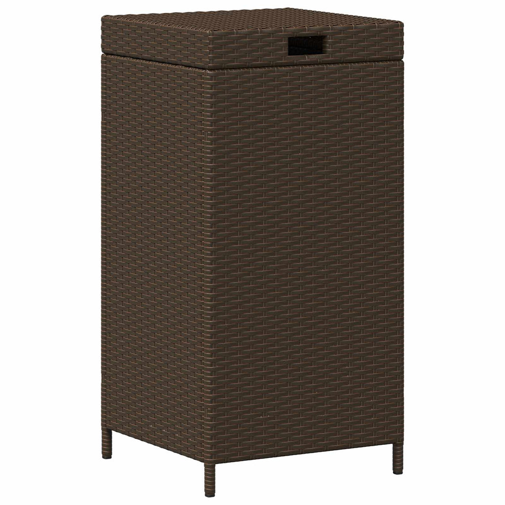 Cesta de Basura Exterior Marrón 40 x 40 x 80 cm ratán sintético