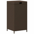 Cesta de Basura Exterior Marrón 40 x 40 x 80 cm ratán sintético