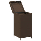 Cesta de Basura Exterior Marrón 40 x 40 x 80 cm ratán sintético