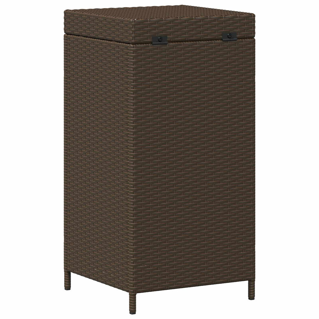Cesta de Basura Exterior Marrón 40 x 40 x 80 cm ratán sintético