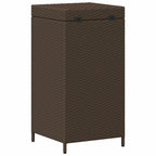 Cesta de Basura Exterior Marrón 40 x 40 x 80 cm ratán sintético