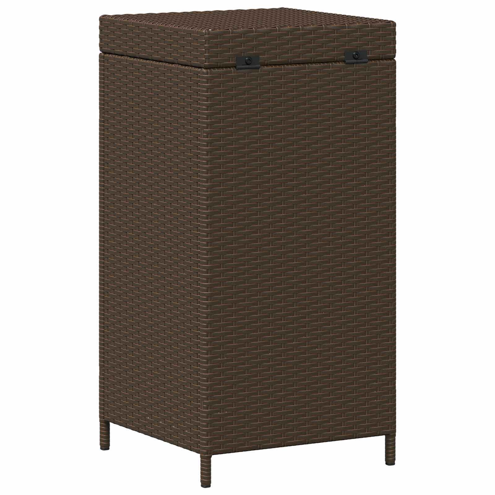 Cesta de Basura Exterior Marrón 40 x 40 x 80 cm ratán sintético
