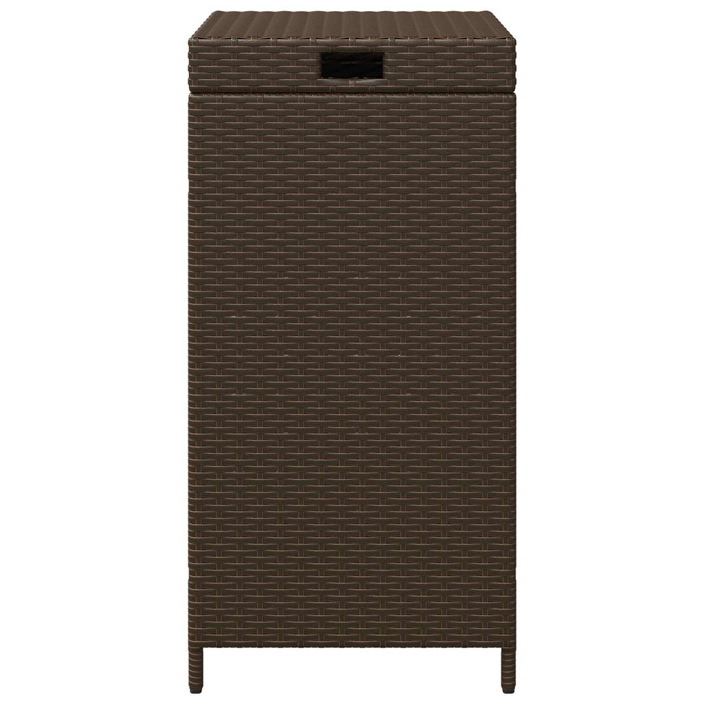 Cesta de Basura Exterior Marrón 40 x 40 x 80 cm ratán sintético