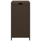 Cesta de Basura Exterior Marrón 40 x 40 x 80 cm ratán sintético
