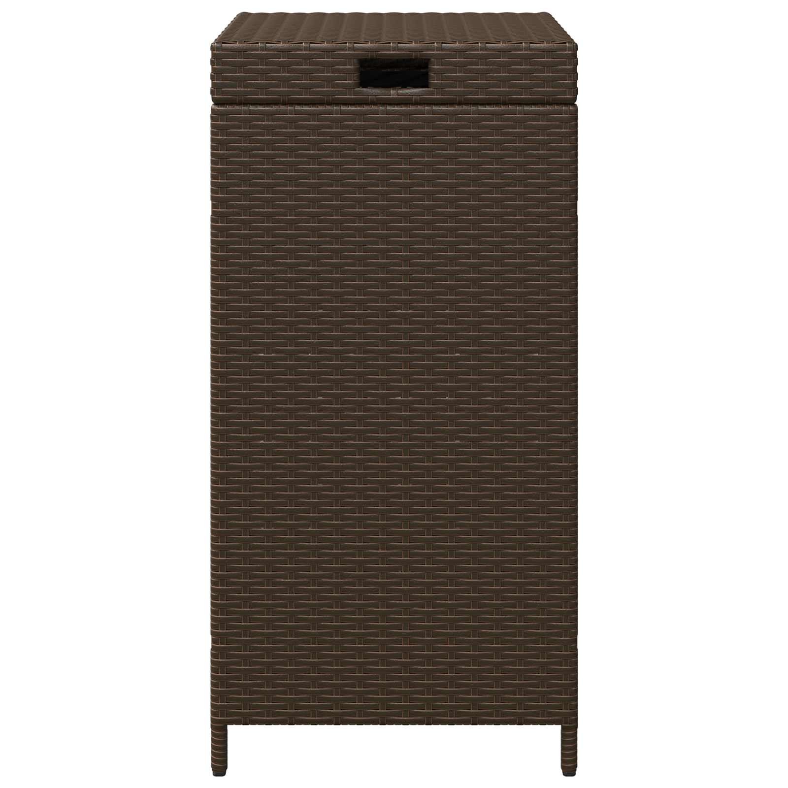 Cesta de Basura Exterior Marrón 40 x 40 x 80 cm ratán sintético