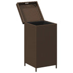 Cesta de Basura Exterior Marrón 40 x 40 x 80 cm ratán sintético