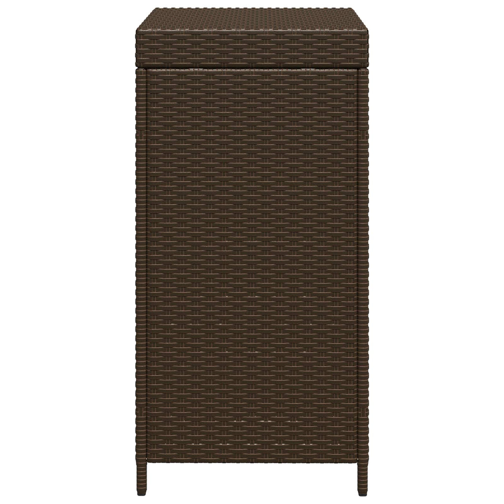 Cesta de Basura Exterior Marrón 40 x 40 x 80 cm ratán sintético