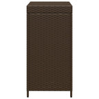 Cesta de Basura Exterior Marrón 40 x 40 x 80 cm ratán sintético