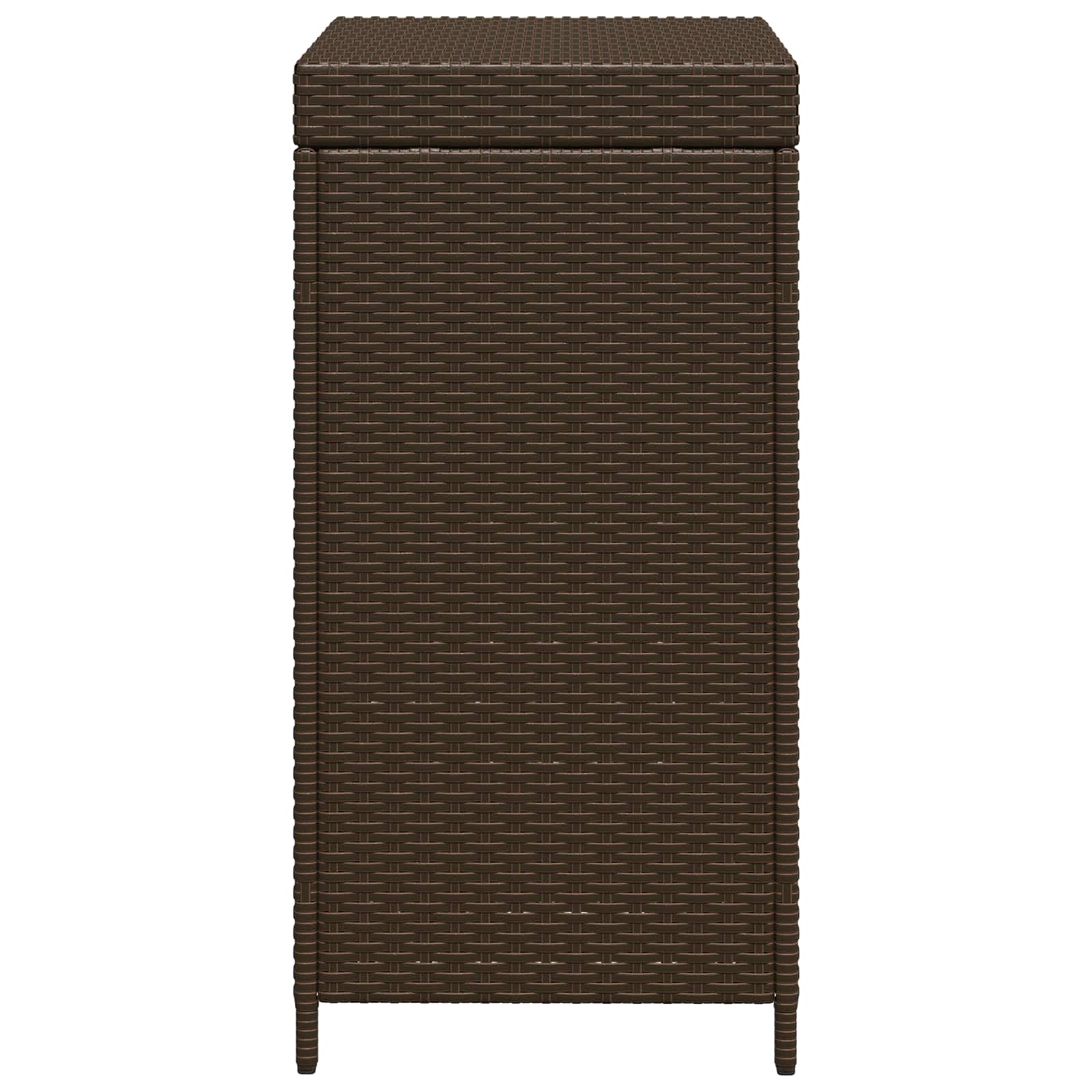 Cesta de Basura Exterior Marrón 40 x 40 x 80 cm ratán sintético
