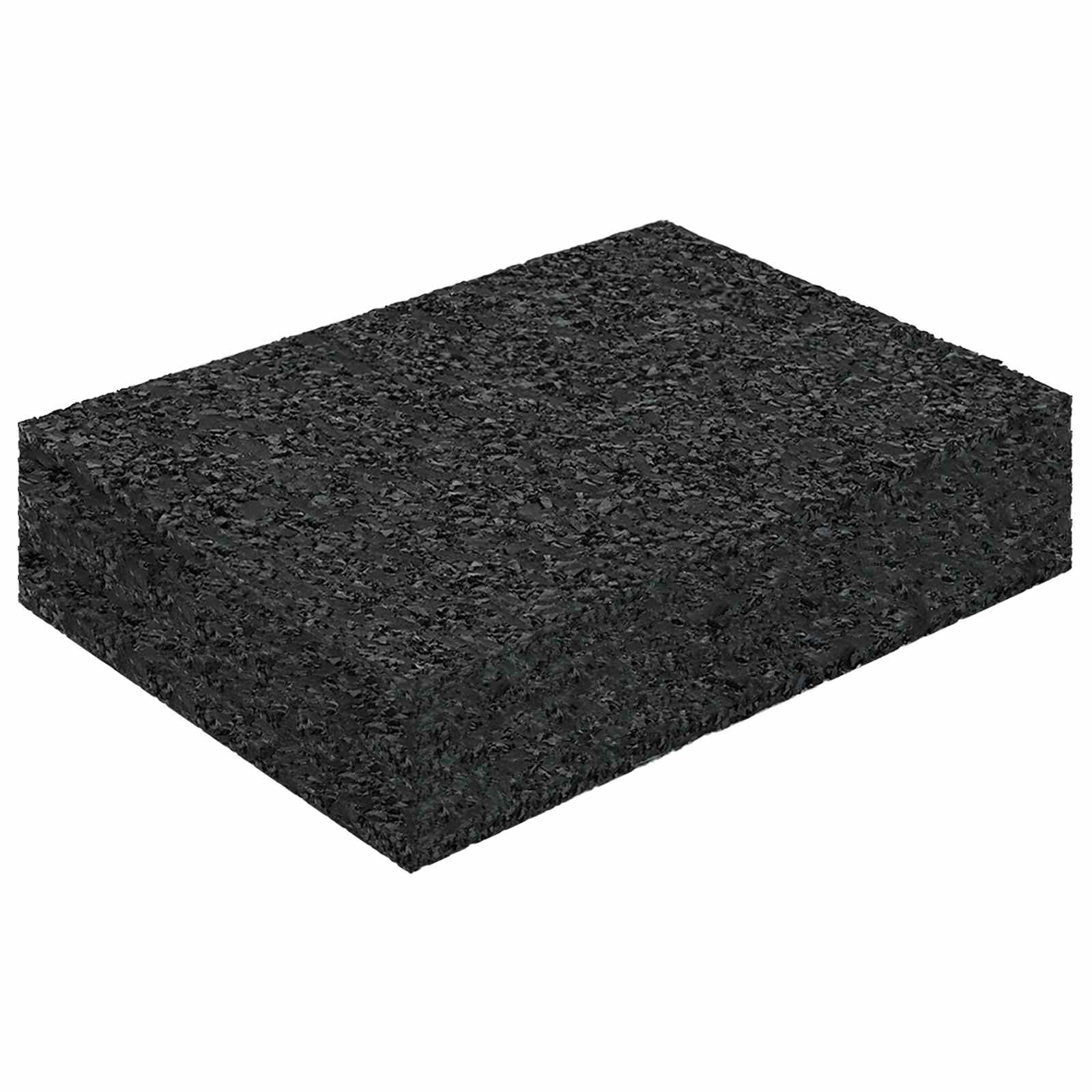 Patio de gránulo de goma 25 pcs Negro 9 x 6 x 2 cm Goma