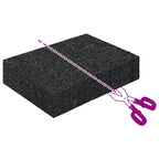 Patio de gránulo de goma 25 pcs Negro 9 x 6 x 2 cm Goma