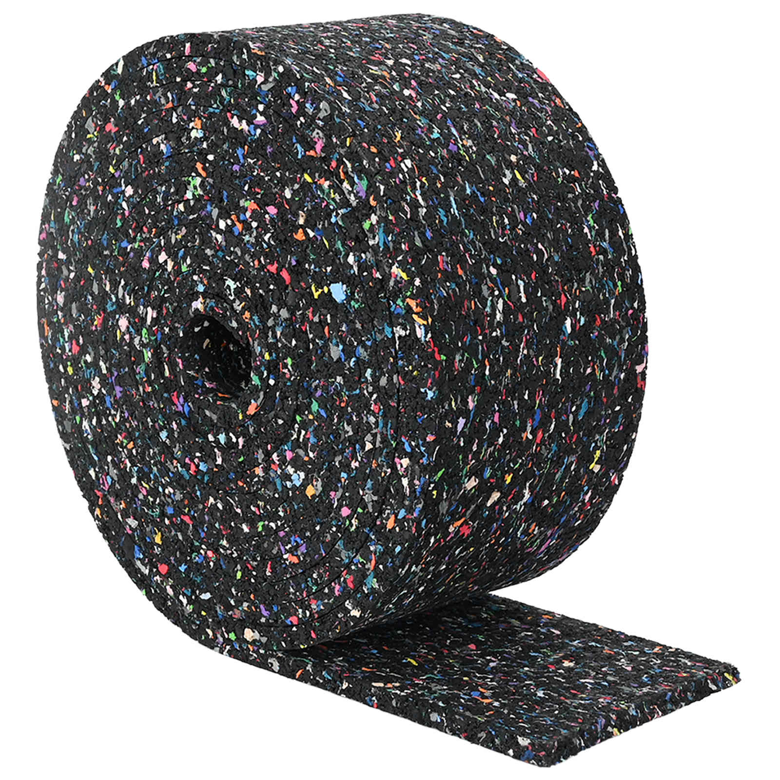 Rollo de gránulos de caucho Negro 1000 x 10 x 0,3 cm Goma