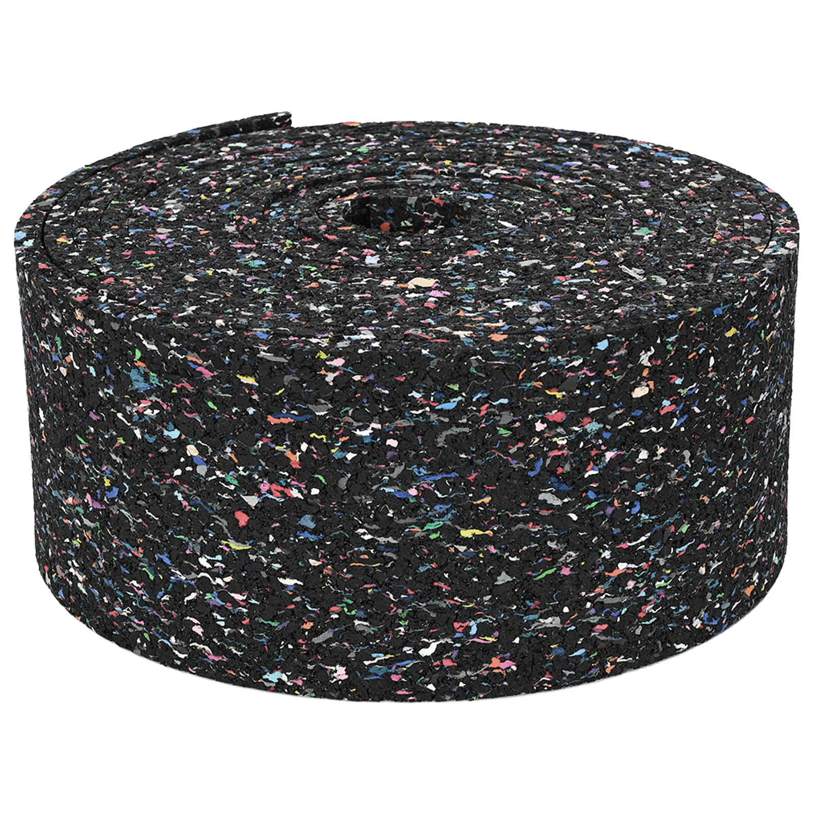 Rollo de gránulos de caucho Negro 1000 x 10 x 0,3 cm Goma