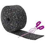 Rollo de gránulos de caucho Negro 1000 x 10 x 0,3 cm Goma