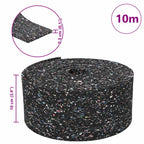 Rollo de gránulos de caucho Negro 1000 x 10 x 0,3 cm Goma