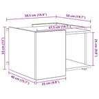 Mesa de Café 50,5 x 50 x 33 cm Madera de Ingeniería