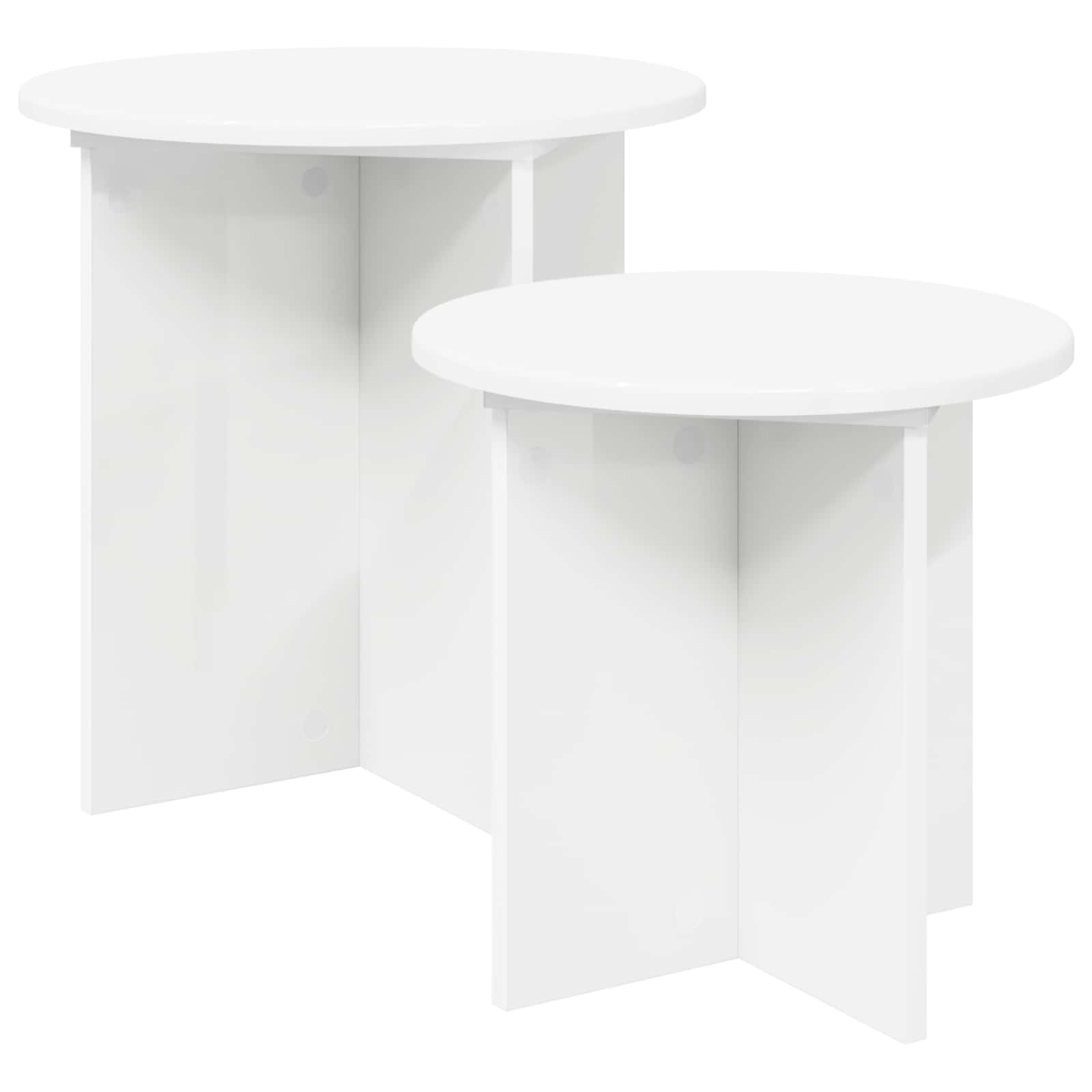 2-piece Set of Side Tables Concrete Gray