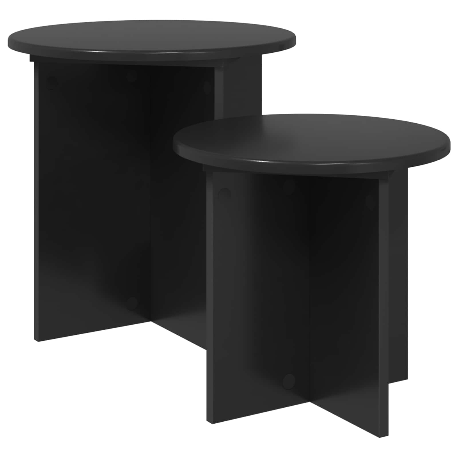 2-piece Set of Side Tables Concrete Gray