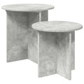 Conjunto de mesas auxiliares 2 pcs Gris Hormigón