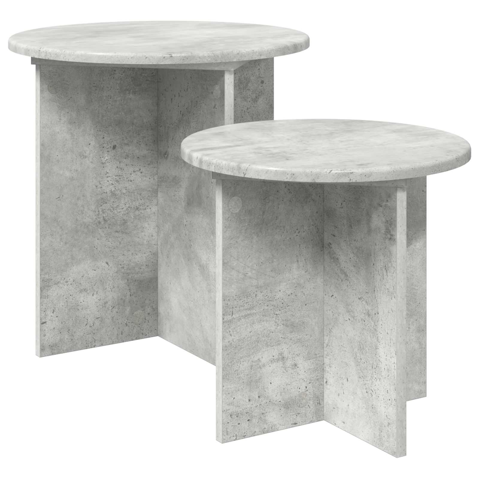 Conjunto de mesas auxiliares 2 pcs Gris Hormigón