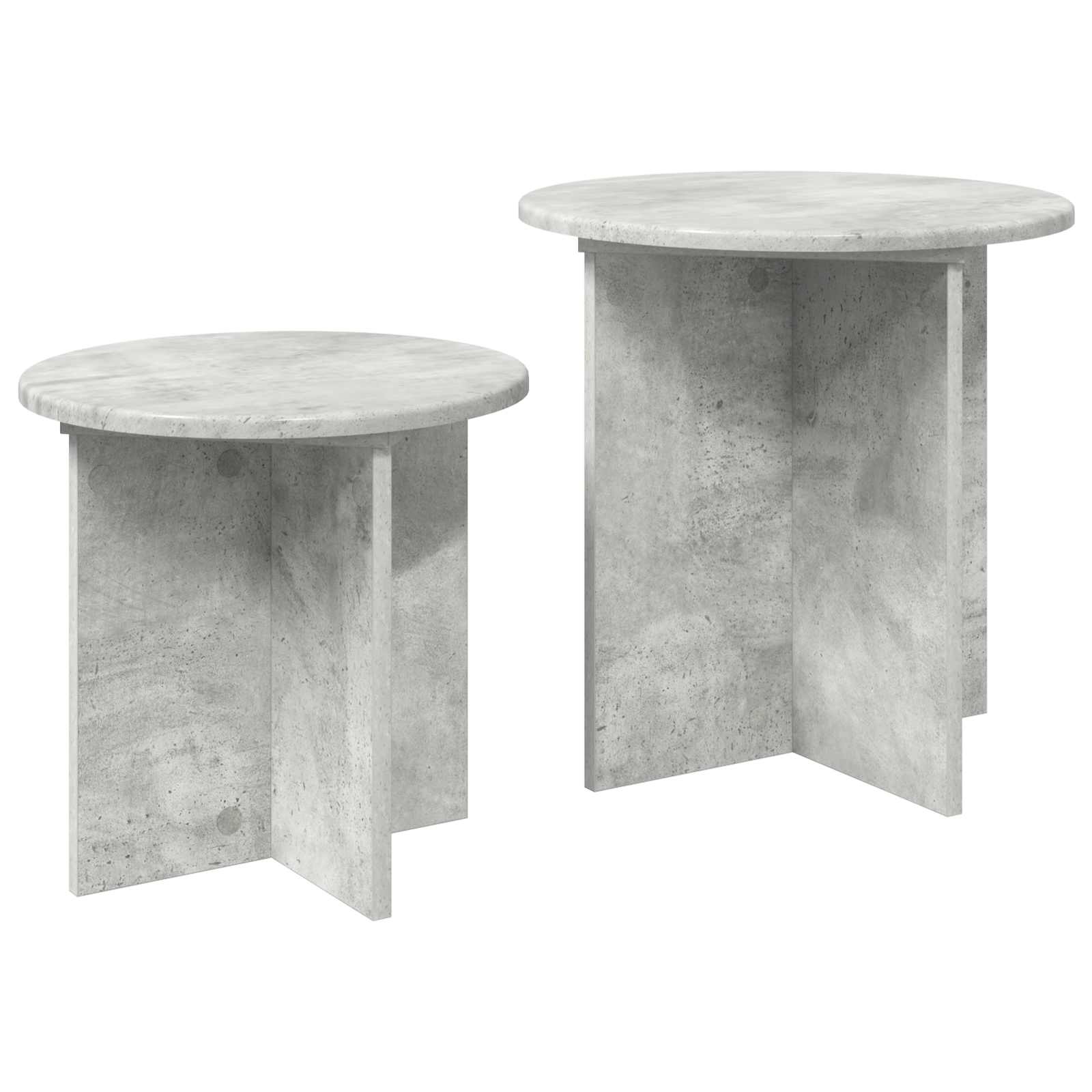 Conjunto de mesas auxiliares 2 pcs Gris Hormigón