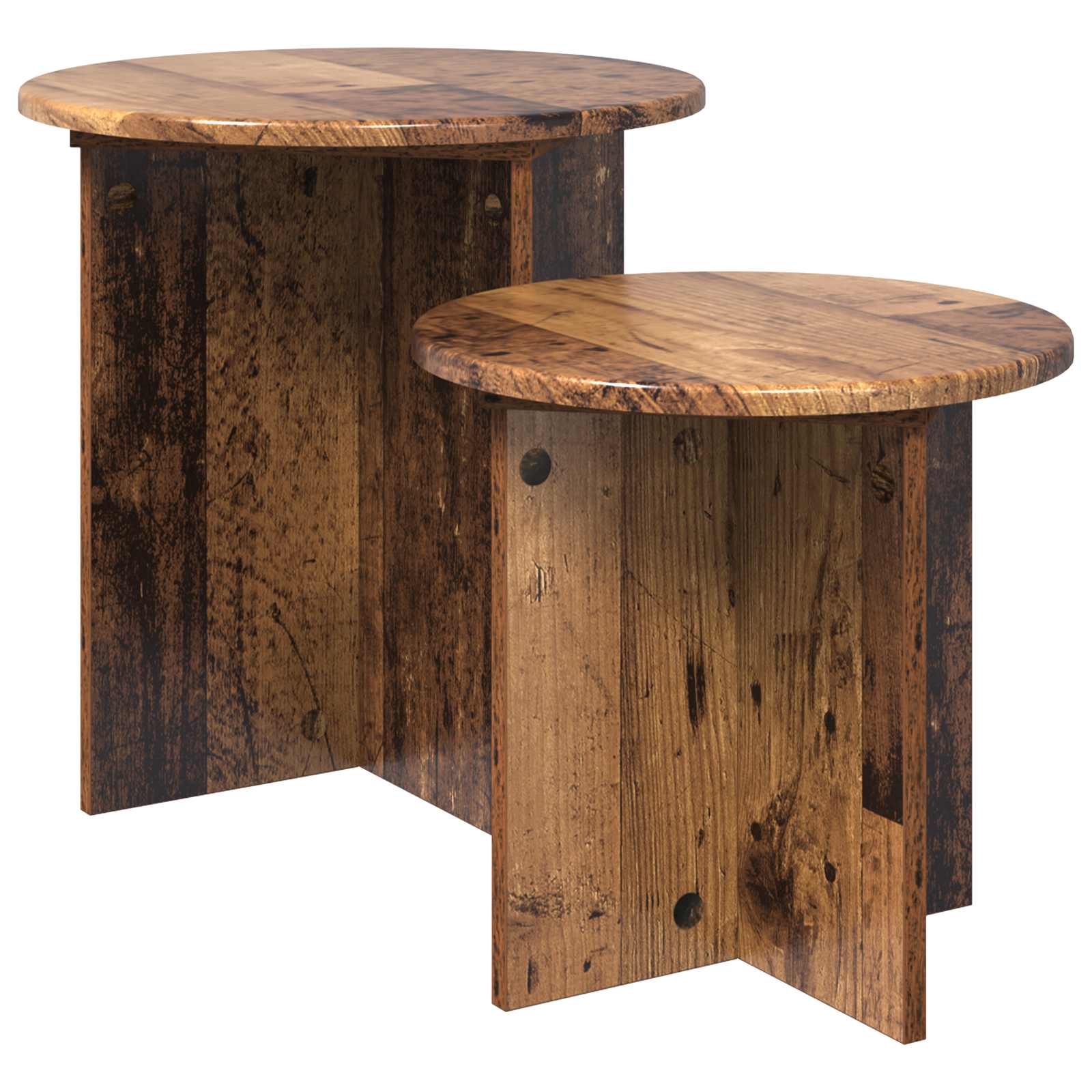 2-piece Set of Side Tables Concrete Gray