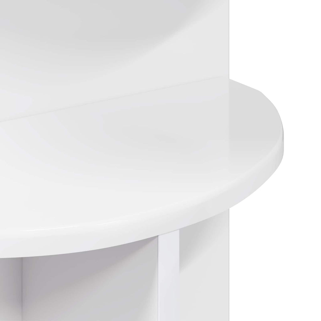 Mesa lateral Brillante Ø 39,5 x 55 cm Madera de Ingeniería