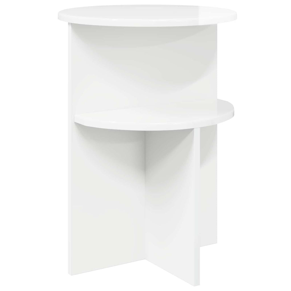 Mesa lateral Brillante Ø 39,5 x 55 cm Madera de Ingeniería