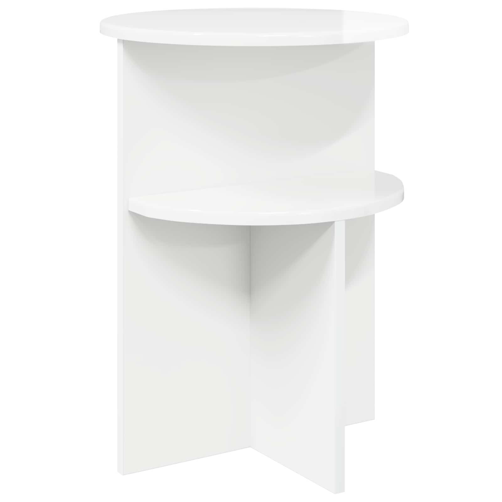 Mesa lateral Brillante Ø 39,5 x 55 cm Madera de Ingeniería