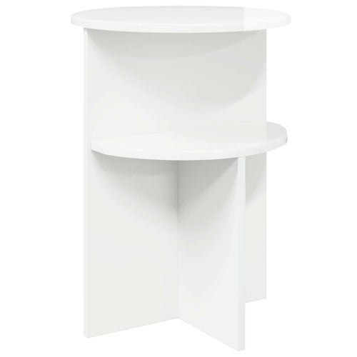 Mesa lateral Brillante Ø 39,5 x 55 cm Madera de Ingeniería