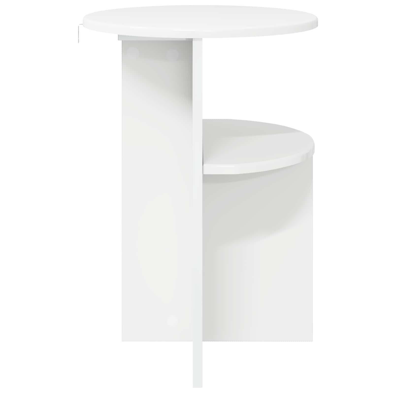 Mesa lateral Brillante Ø 39,5 x 55 cm Madera de Ingeniería